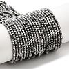 Electroplate Glass Beads Strands GLAA-H021-01A-FP08-1