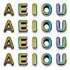 50Pcs 5 Styles UV Plating Opaque Acrylic Beads PACR-TA0001-31E-2