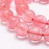 Cherry Quartz Glass Bead Strands G-P256-06-6mm-3