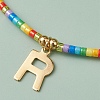 26Pcs 26 Style 201 Stainless Steel Initial Letter A~Z Charm Bracelets Set BJEW-MZ00108-5