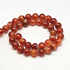 Natural Striped Agate/Banded Agate Beads Strands G-G591-10mm-03-2