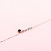 Be Loved Bar & Flat Round 925 Sterling Silver Pendant Necklace for Valentine's Day Gift NJEW-BB44470-A-2