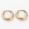 Brass Huggie Hoop Earrings LS-EJEW-C502-12G-1