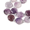 Natural Lilac Jade/Lepidolite Beads Strands G-N342-76B-4