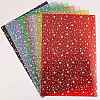 10Sheets 10 Colors A4 PVC Vinyl Sparkle Fabric Sheets PVC-SZ0001-01-4