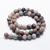 Natural Pink Zebra Jasper Beads Strands X-G-I199-26-8mm-2