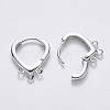 Brass Huggie Hoop Earring Findings KK-T049-16P-NF-2