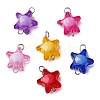 Transparent Acrylic Star Connector Charms PALLOY-JF02814-1