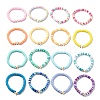 16Pcs 16 Styles Summer Starfish Synthetic Turquoise Bracelet Sets BJEW-JB10912-4