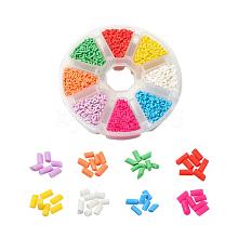 8000Pcs 8 Colors Handmade Polymer Clay Sprinkle Beads CLAY-YW0001-13A