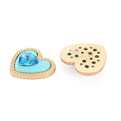 Rack Plating Spray Painted Alloy Glass Cabochons PALLOY-S143-09D-1