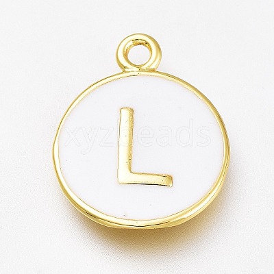 Brass Enamel Pendants KK-H103-01L-G-1