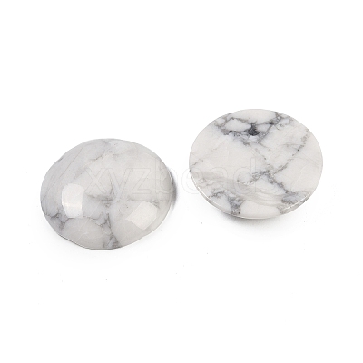 Natural Howlite Cabochons G-H1596-FR-25mm-28-1