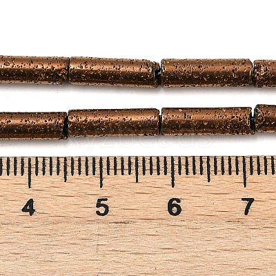 Electroplated Natural Lava Rock Beads Strands G-K388-03B-04-1