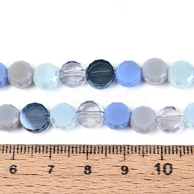 Electroplate Glass Beads Strands X-EGLA-N022-03A-A04-1