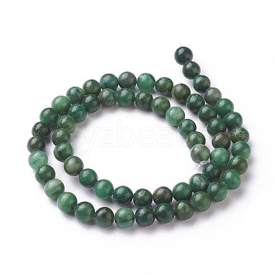 Natural African Jade Beads Strands G-G735-22-6mm-A-1