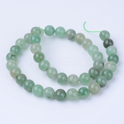 Natural Green Aventurine Beads Strands X-G-Q462-6mm-20-1