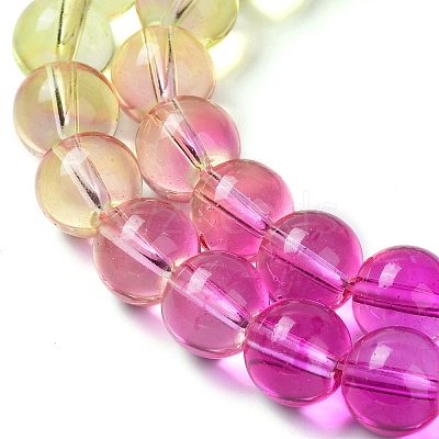 Baking Paint Transparent Glass Beads X1-DGLA-M001-10mm-03-1
