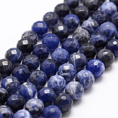 Natural Sodalite Beads Strands G-D840-19-8mm-1