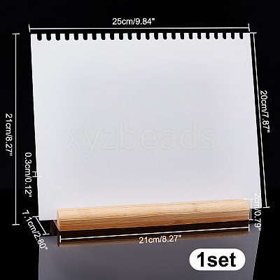 Acrylic Necklace Display Planks NDIS-WH0009-14B-1