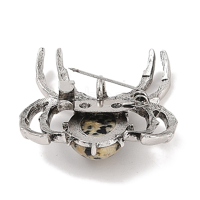 Natural Dalmatian Jasper Brooches G-A224-01AS-05-1