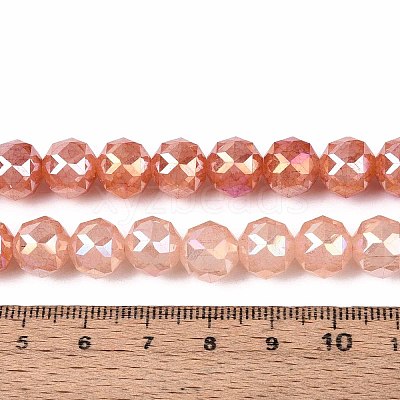 Anti-Tarnish Electroplate Glass Beads Strands GLAA-N064-10mm-10-1