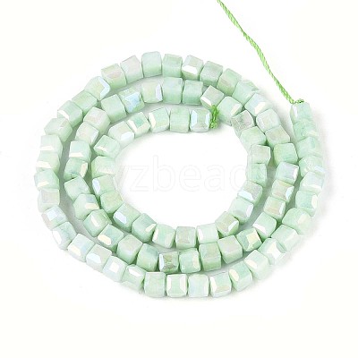 Anti-Tarnish Electroplate Glass Beads Strands GLAA-T025-4mm-10C-1