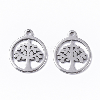 Non-Tarnish 201 Stainless Steel Charms STAS-T050-020P-1