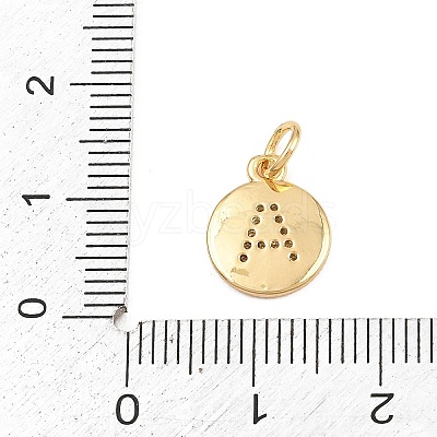 Brass Micro Pave Clear Cubic Zirconia Charms CU-CBA56CE-12G-A-1