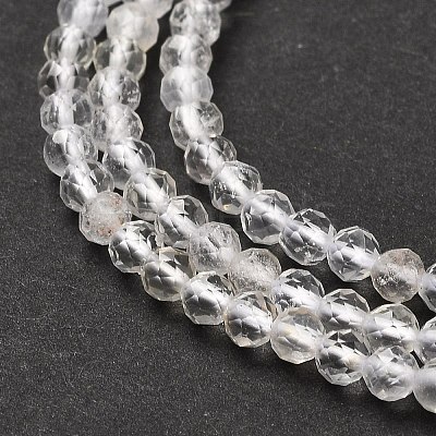 Natural Quartz Crystal Beads Strands G-B145-A02-3mm-1