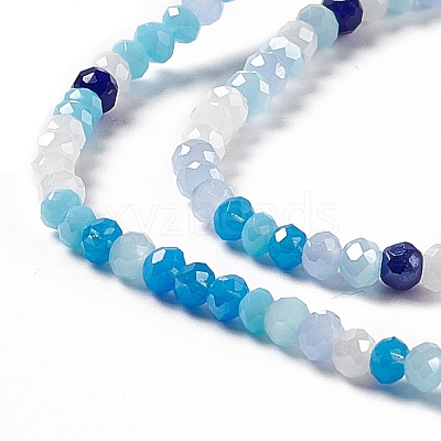 Electroplate Glass Beads Strands X-EGLA-S192-001A-B09-1