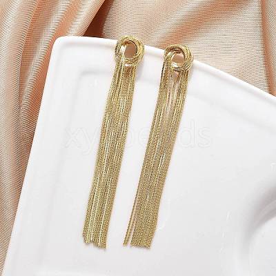 Brass Stud Earrings for Women EJEW-U050-01G-1