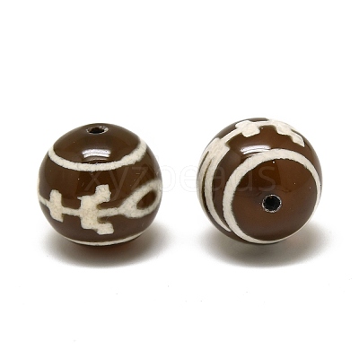 Tibetan Style Da Ren/Human dZi Beads G-Z020-03A-02-1