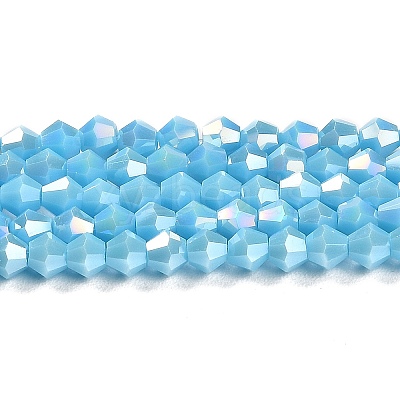 Opaque Solid Color Electroplate Glass Beads Strands X1-GLAA-F029-P4mm-A12-1