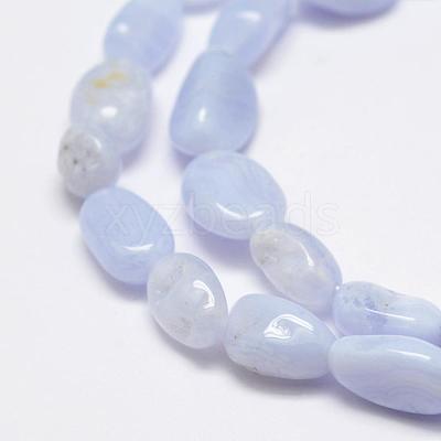 Natural Blue Lace Agate Beads Strands G-F521-27-1
