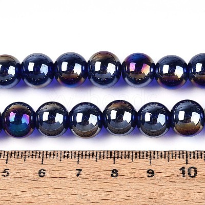 Electroplate Transparent Glass Beads Strands GLAA-T032-T10mm-AB15-1