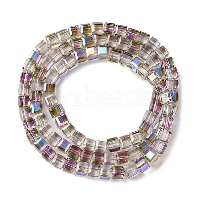 Electroplate Glass Beads Strands EGLA-H108-01A-AB09-1