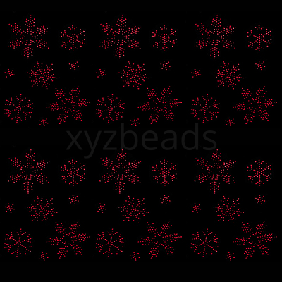 Snowflake Pattern Hotfix Rhinestones DIY-WH0430-205C-1