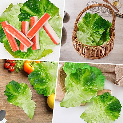 PVC Imitation Lettuce Leaf DJEW-WH20002-23-1