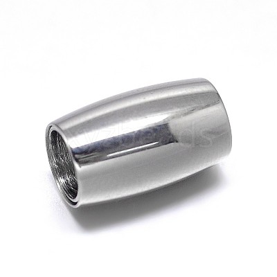 Tarnish Resistant Column 304 Stainless Steel Magnetic Clasps with Glue-in Ends STAS-D059-14D-1