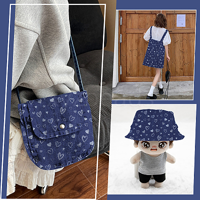 Cotton Denim Fabric DIY-WH0504-872B-1