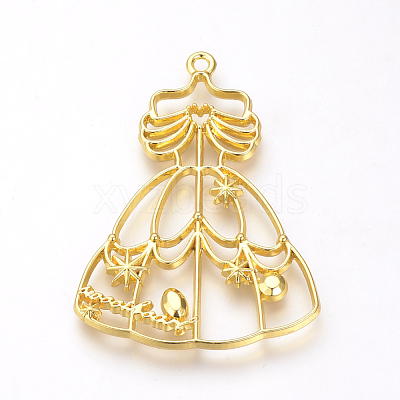 Alloy Open Back Bezel Pendants PALLOY-R098-59G-1