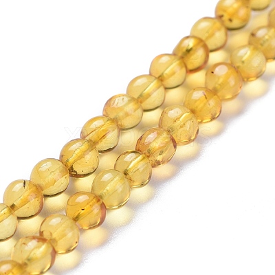 Natural Amber Beads Strands G-K308-C01-5mm-1