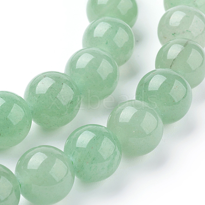Natural Green Aventurine Beads Strands G-G099-12mm-17-1