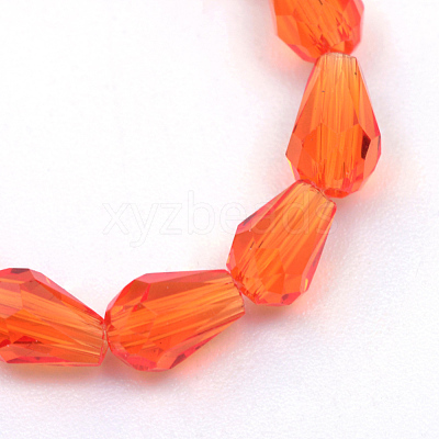 Transparent Glass Bead Strands GLAA-R168-3x5-01D-1