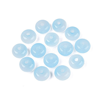 Baking Paint Imitation Jade Glass Beads GL-N006-01B-12-1