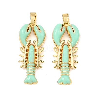 Brass Enamel Pendants KK-T001-02G-1