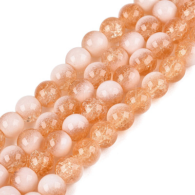 Crackle Glass Beads Strands GLAA-U001-6mm-10-1