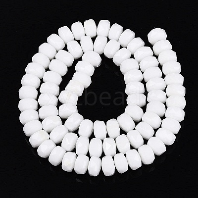 Opaque Glass Beads Strands GLAA-Q114-01A-B01-1