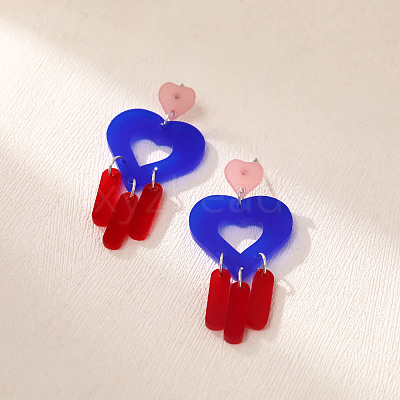 Heart Dangle Stud Earrings FS-WGB34A3-20-1